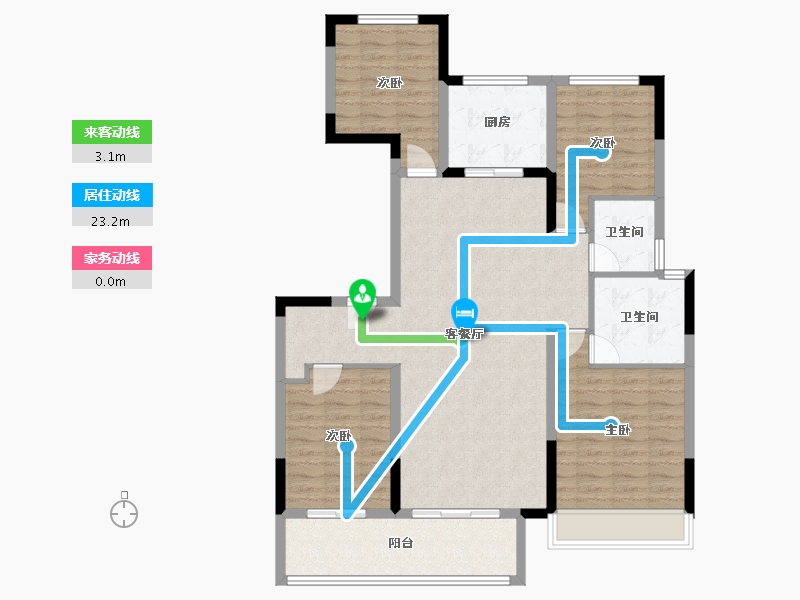 山东省-泰安市-西湖龙胤-112.87-户型库-动静线