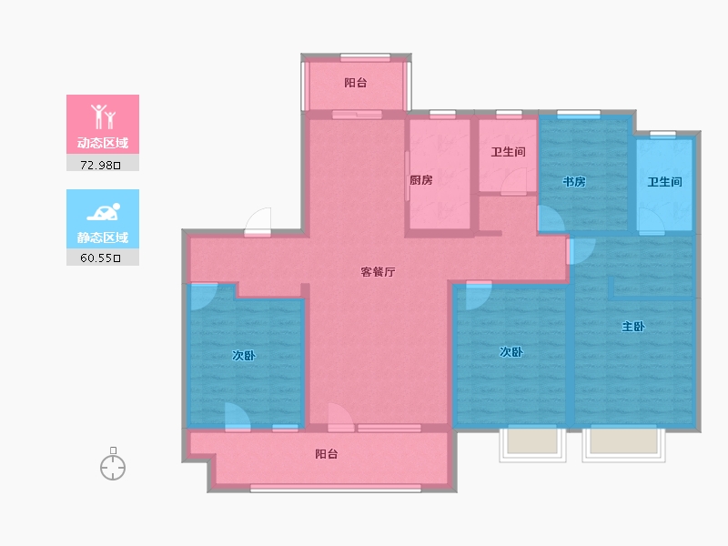 山东省-威海市-格雅花园-118.40-户型库-动静分区