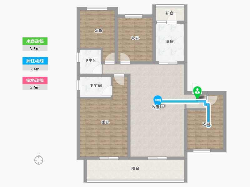 贵州省-铜仁市-桐达翰林居-114.37-户型库-动静线