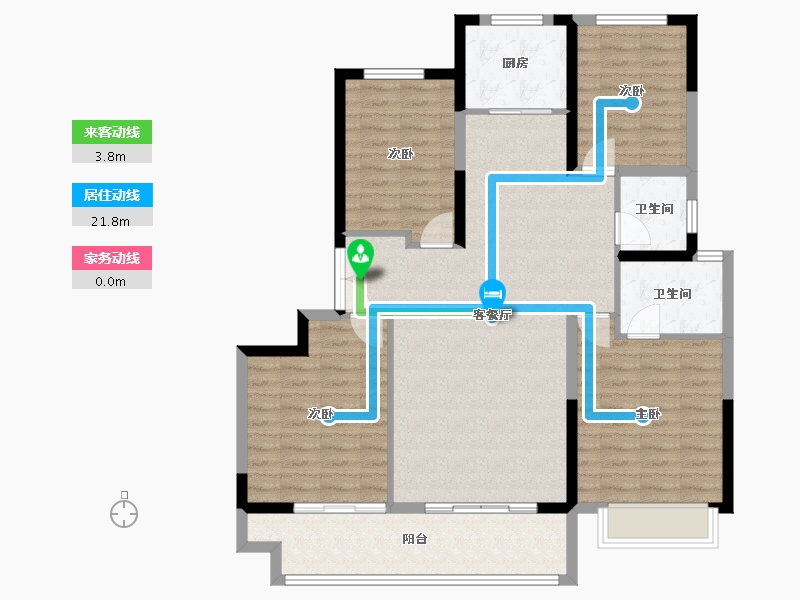 山东省-泰安市-盛世康园-112.21-户型库-动静线