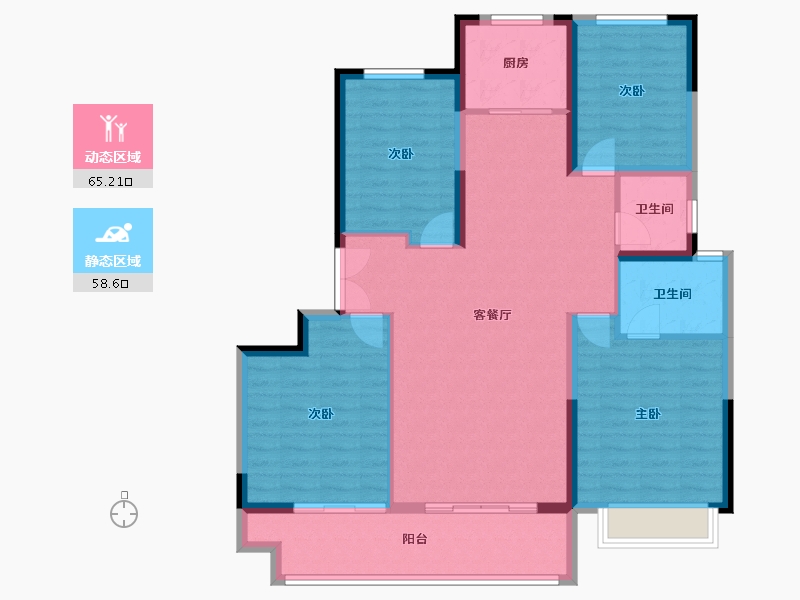 山东省-泰安市-盛世康园-112.21-户型库-动静分区