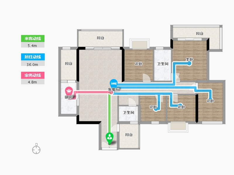 广西壮族自治区-南宁市-城建广场公寓-128.00-户型库-动静线