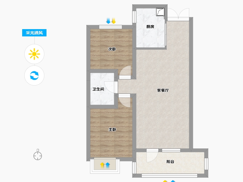 河北省-邢台市-丰基兴达府-62.54-户型库-采光通风