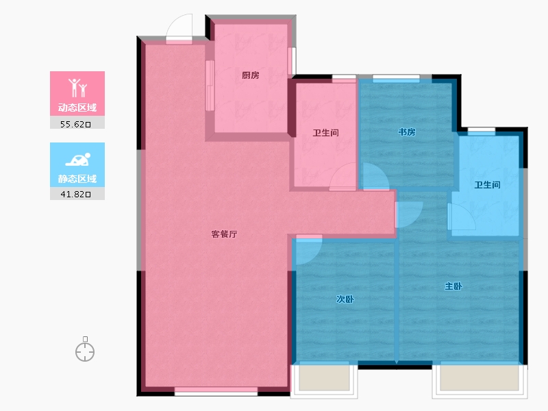 山东省-威海市-富力星光天地-88.00-户型库-动静分区