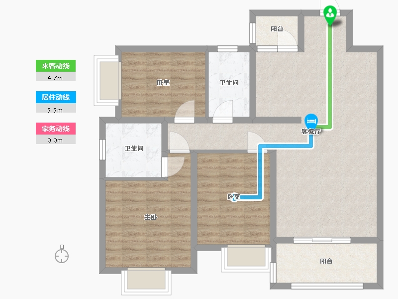 广西壮族自治区-桂林市-漓江锦府-90.00-户型库-动静线