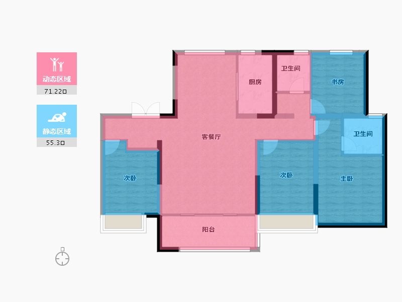 山东省-威海市-富力星光天地-113.60-户型库-动静分区