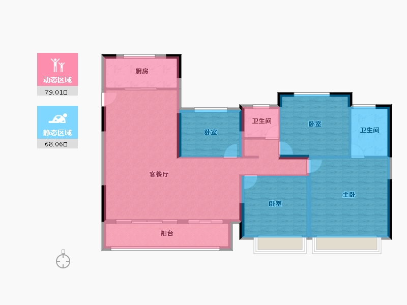 安徽省-宿州市-翡翠悦府-134.40-户型库-动静分区