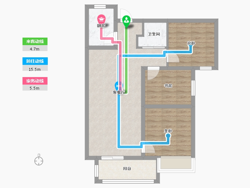 河北省-邢台市-中旭开元府-67.49-户型库-动静线