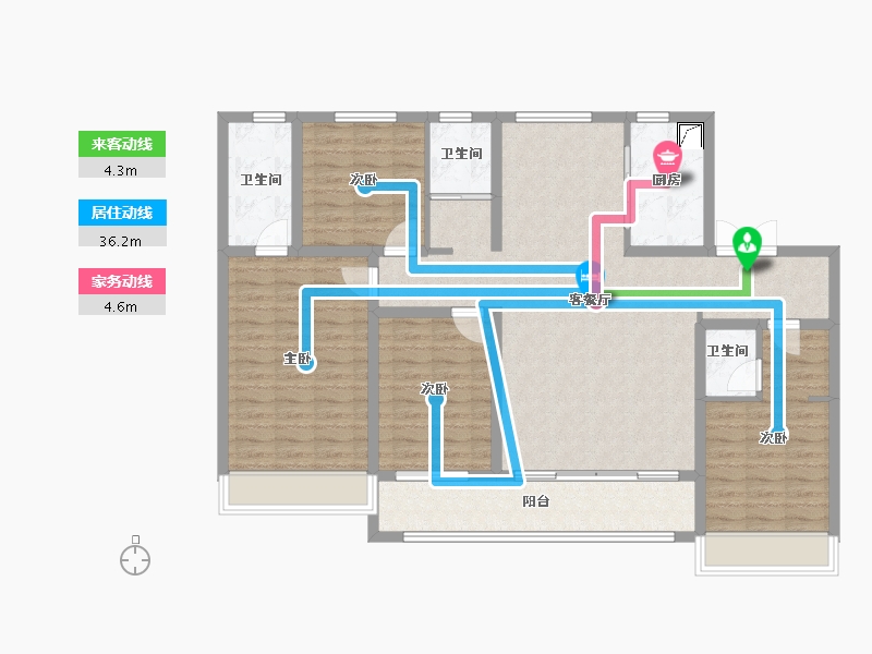 河北省-邢台市-中鼎麒麟华府-123.87-户型库-动静线