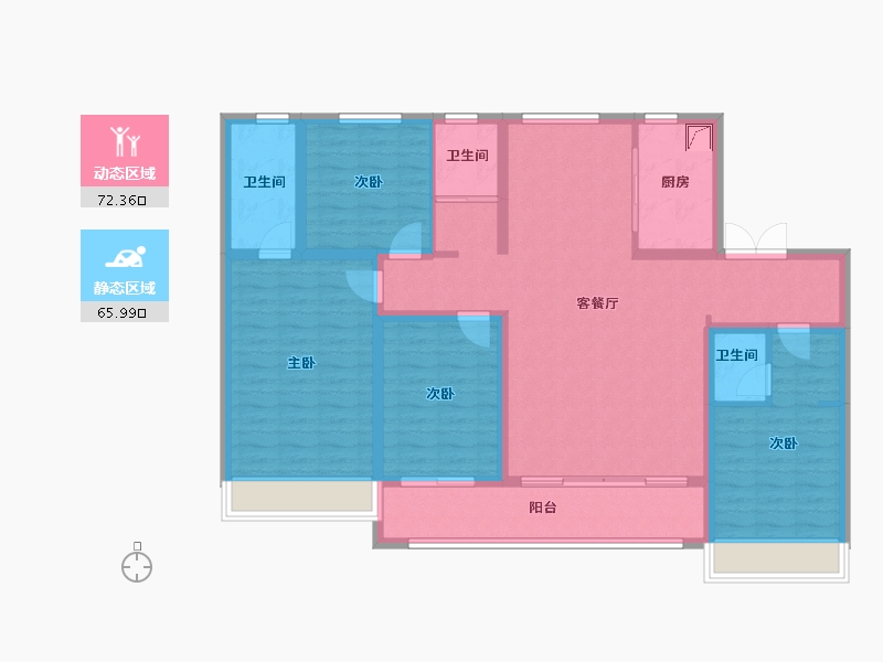 河北省-邢台市-中鼎麒麟华府-123.87-户型库-动静分区