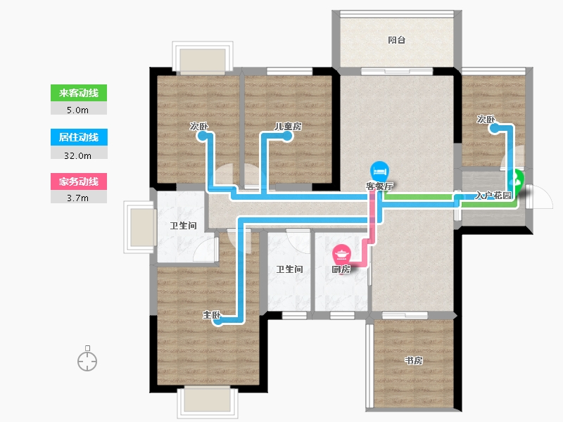 广西壮族自治区-玉林市-玉开东城经典-103.24-户型库-动静线