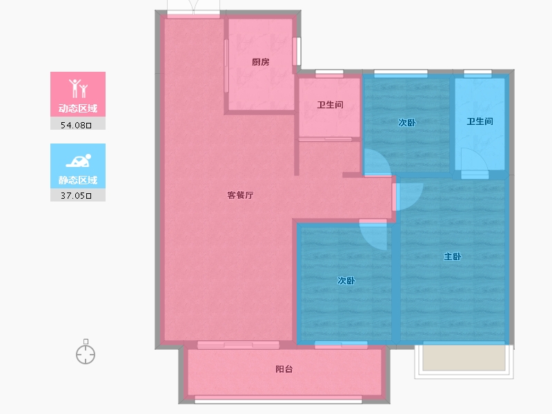 河北省-邢台市-中鼎麒麟华府-82.19-户型库-动静分区