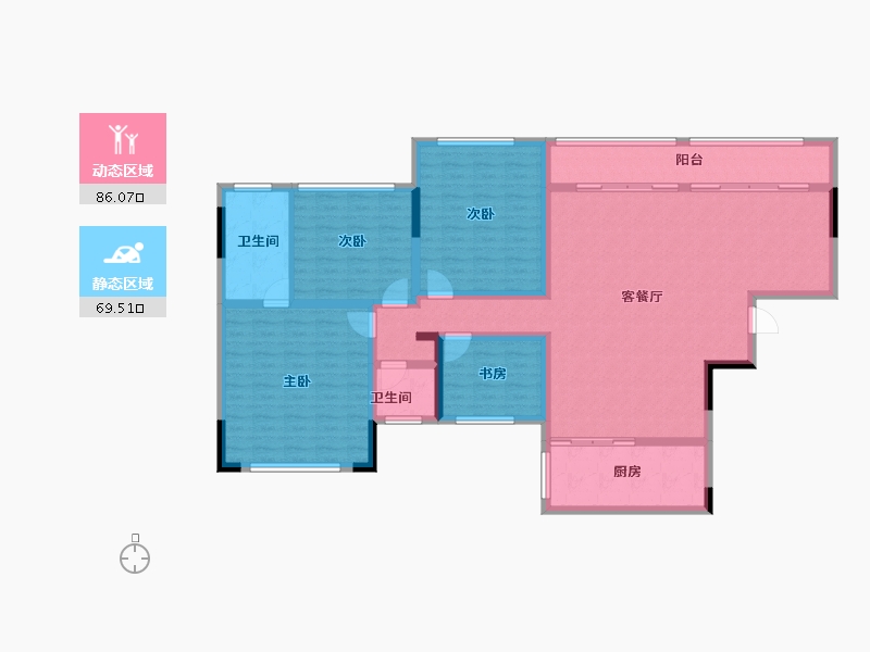 河南省-南阳市-拓丰美泉尊府-140.75-户型库-动静分区