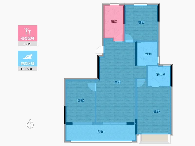 安徽省-宿州市-翡翠悦府-100.00-户型库-动静分区