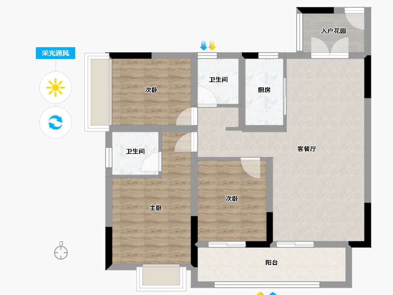 四川省-资阳市-紫金台-106.00-户型库-采光通风