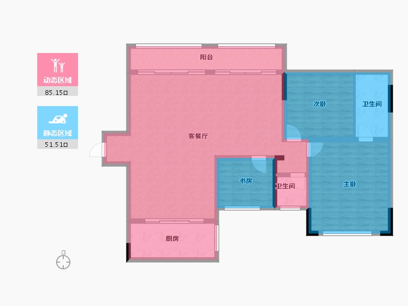 河南省-南阳市-拓丰美泉尊府-124.60-户型库-动静分区