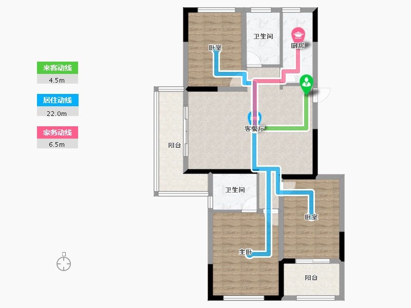 安徽省-宿州市-翡翠悦府-101.60-户型库-动静线