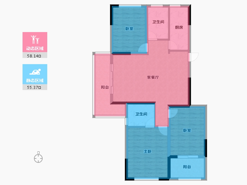 安徽省-宿州市-翡翠悦府-101.60-户型库-动静分区