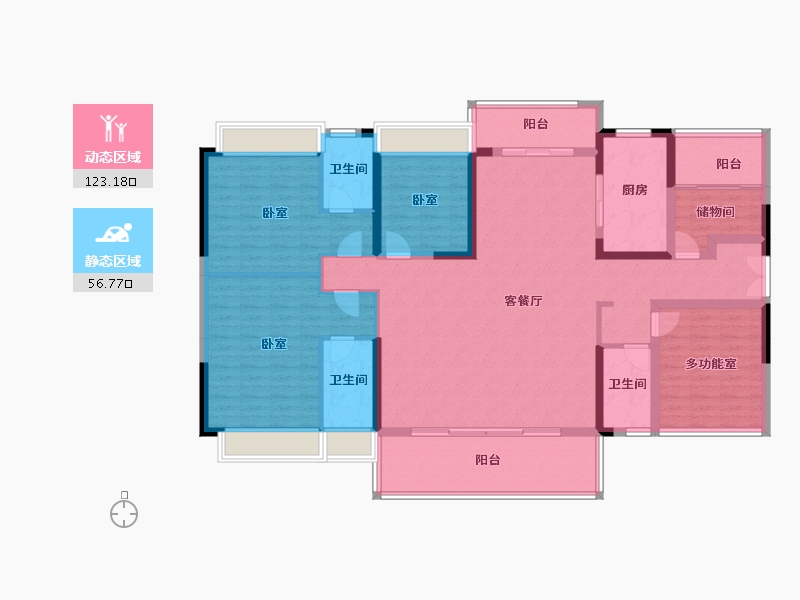 广东省-湛江市-廉江碧桂园大成花园-162.75-户型库-动静分区