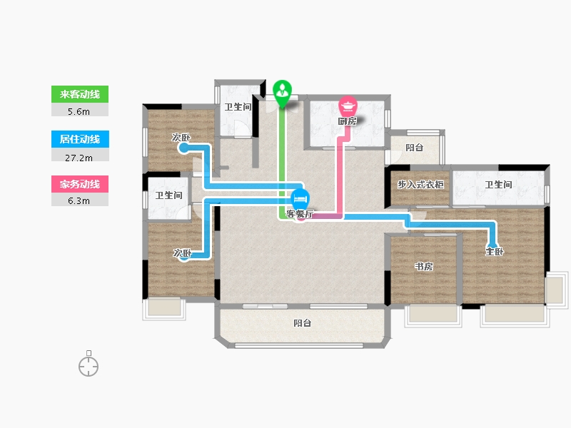 四川省-眉山市-领地·观江府-164.00-户型库-动静线