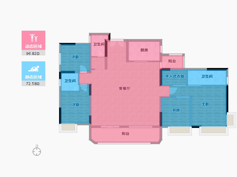 四川省-眉山市-领地·观江府-164.00-户型库-动静分区