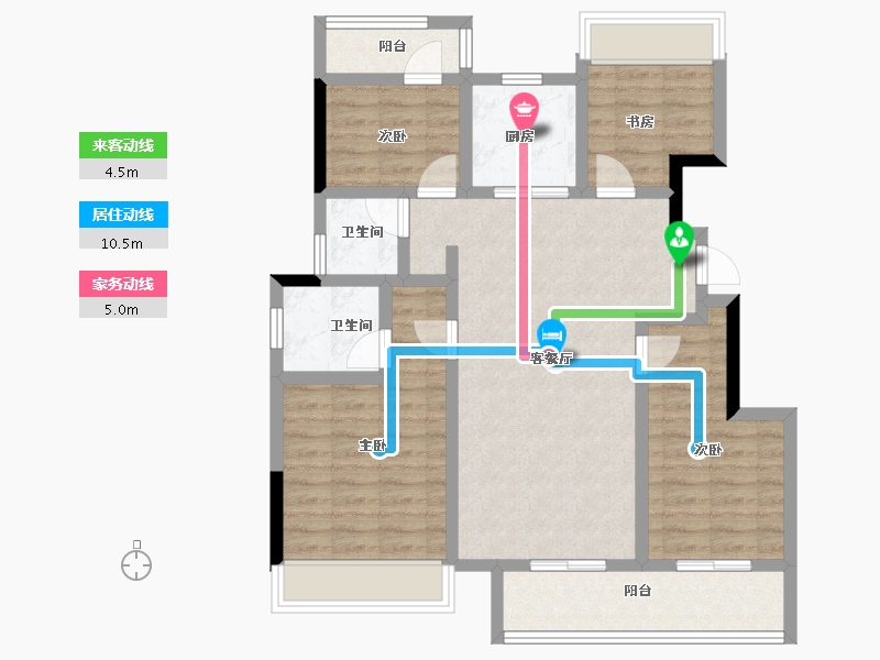 浙江省-衢州市-天阳春晓云筑-89.54-户型库-动静线