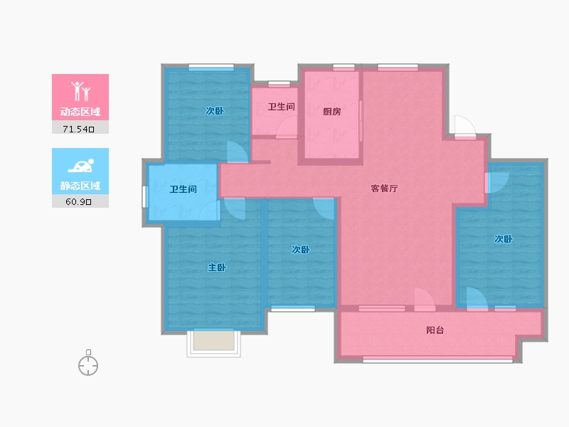 山东省-威海市-格雅花园-118.40-户型库-动静分区