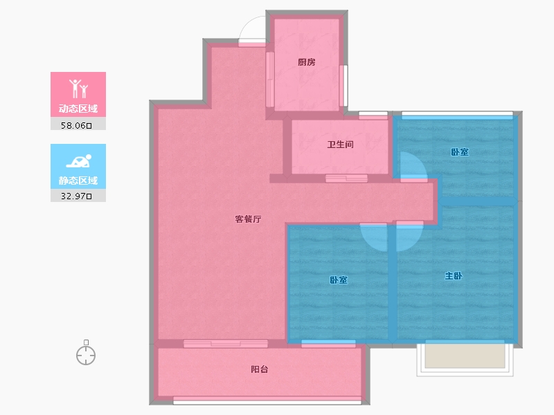 安徽省-宿州市-翔茂悦·府-80.80-户型库-动静分区