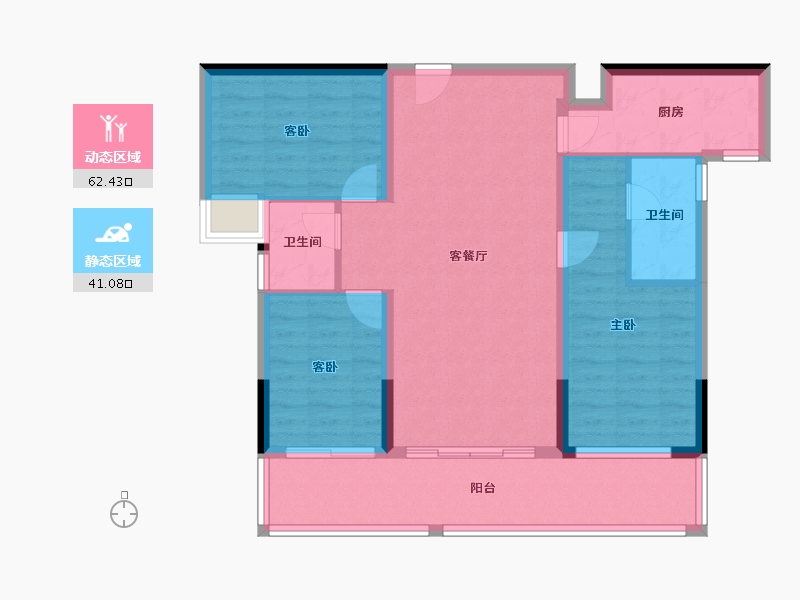 海南省-海口市-观澜湖君悦公馆-92.88-户型库-动静分区