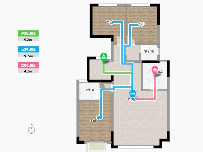 河北省-秦皇岛市-秦皇皓月城-89.91-户型库-动静线