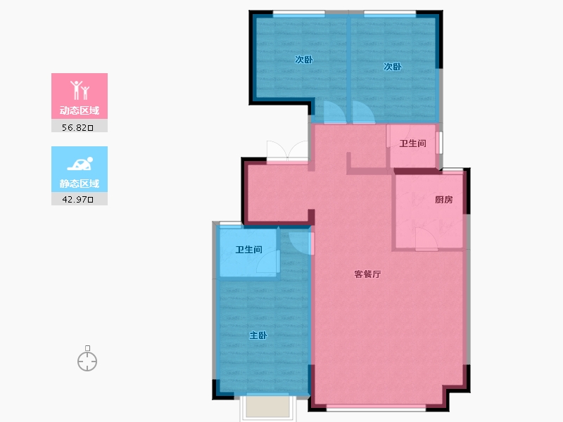 河北省-秦皇岛市-秦皇皓月城-89.91-户型库-动静分区