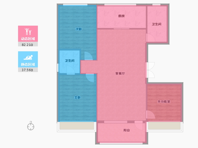 吉林省-辽源市-东丰·南湖一号南区-110.03-户型库-动静分区