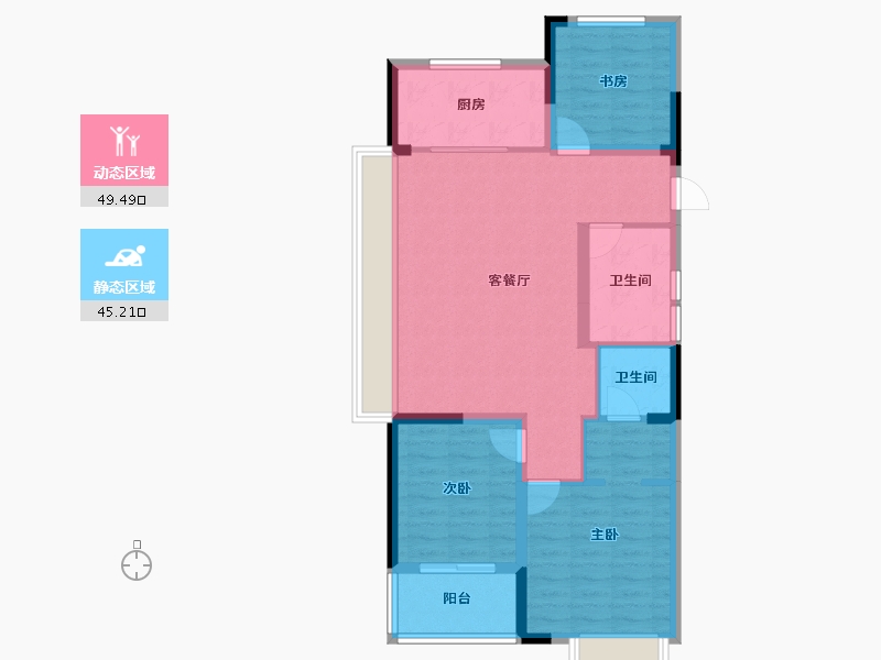 浙江省-丽水市-凯兴金宸府-84.78-户型库-动静分区