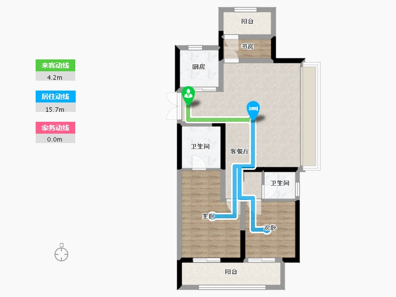 山西省-运城市-吾悦华府-85.60-户型库-动静线