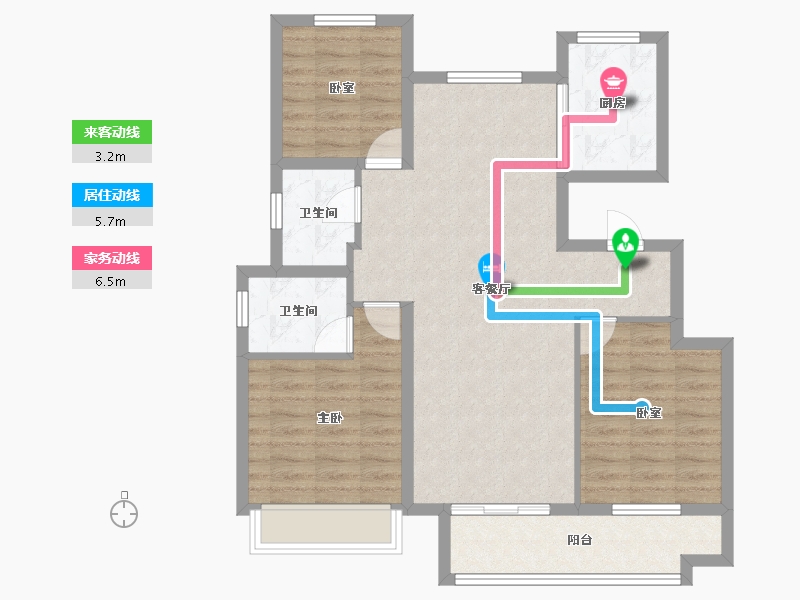 安徽省-宿州市-翔茂悦·府-88.00-户型库-动静线