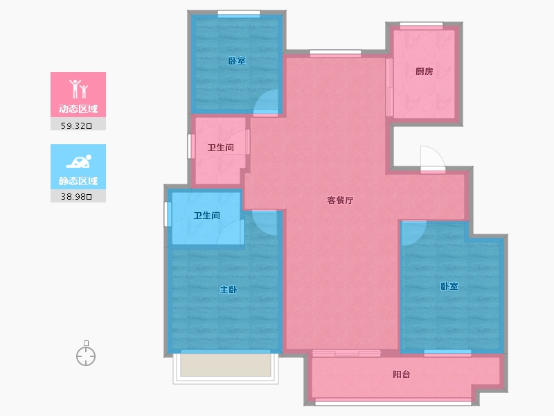 安徽省-宿州市-翔茂悦·府-88.00-户型库-动静分区