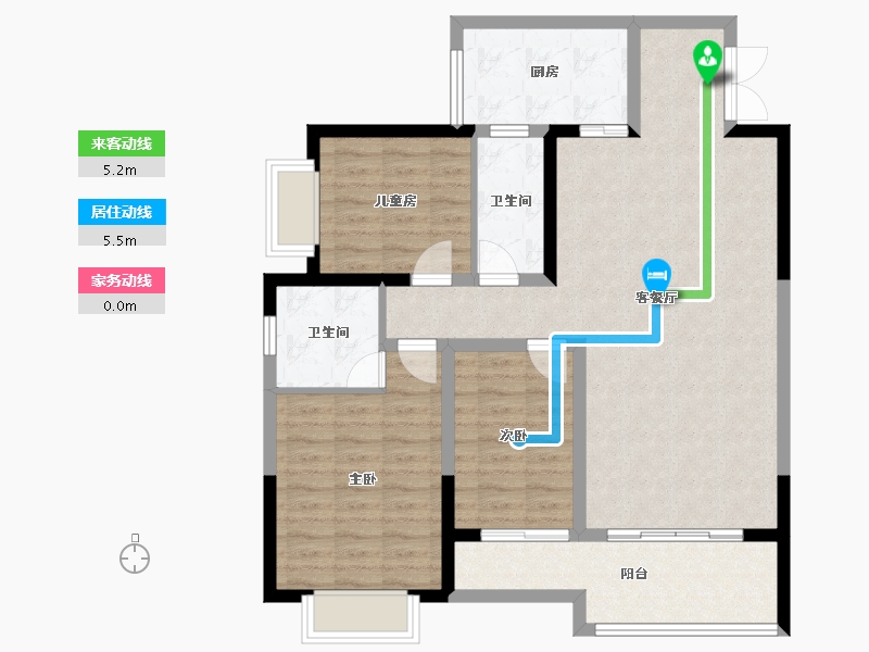 广西壮族自治区-玉林市-玉开东城经典-97.86-户型库-动静线