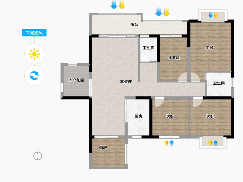 广西壮族自治区-玉林市-玉开东城经典-118.03-户型库-采光通风