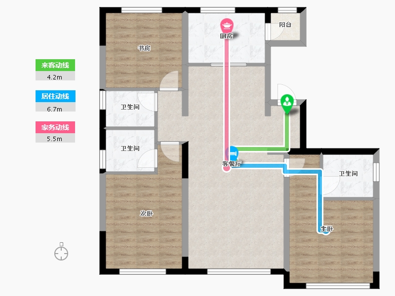 河北省-秦皇岛市-秦皇皓月城-97.45-户型库-动静线