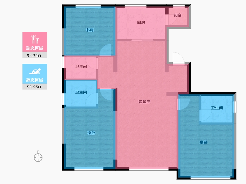 河北省-秦皇岛市-秦皇皓月城-97.45-户型库-动静分区