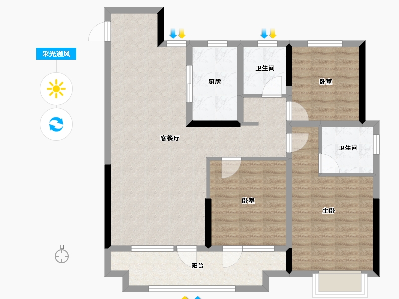 山东省-日照市-金科集美万象-94.61-户型库-采光通风