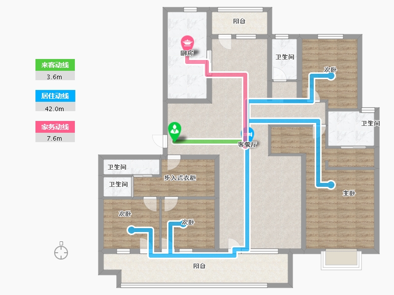 山东省-威海市-格雅花园-142.39-户型库-动静线