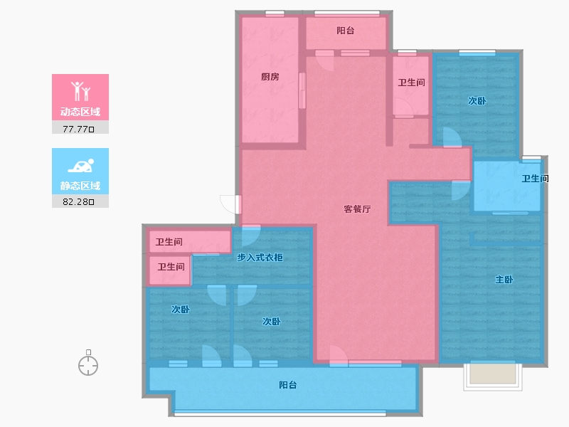 山东省-威海市-格雅花园-142.39-户型库-动静分区