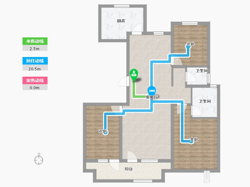 山东省-威海市-格雅花园-103.20-户型库-动静线