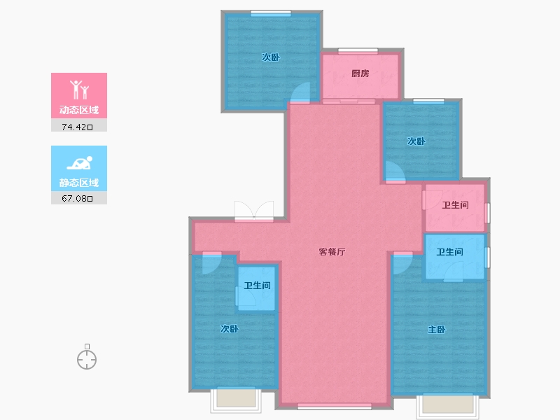 河北省-承德市-禧悦天著-128.06-户型库-动静分区