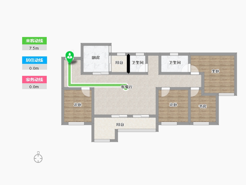 四川省-绵阳市-东原鸿山启城-93.04-户型库-动静线