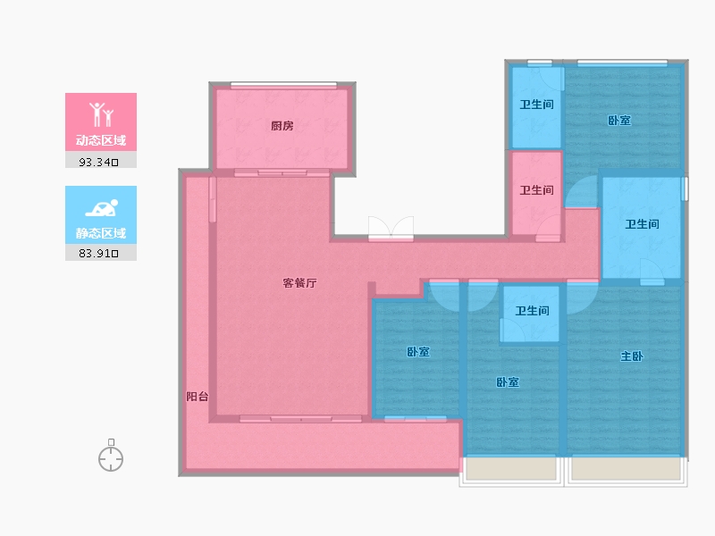 山东省-泰安市-西湖龙胤-159.54-户型库-动静分区