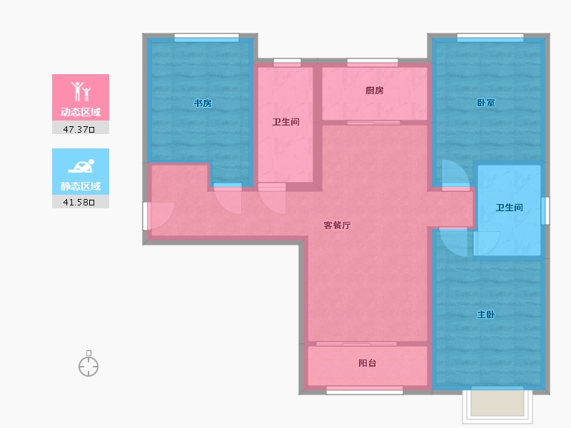 河北省-石家庄市-远洋安联万和学府-89.60-户型库-动静分区