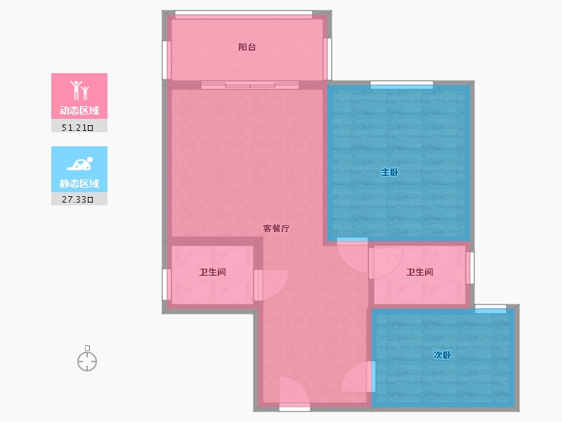 江西省-抚州市-南城盛世国际小区-70.00-户型库-动静分区