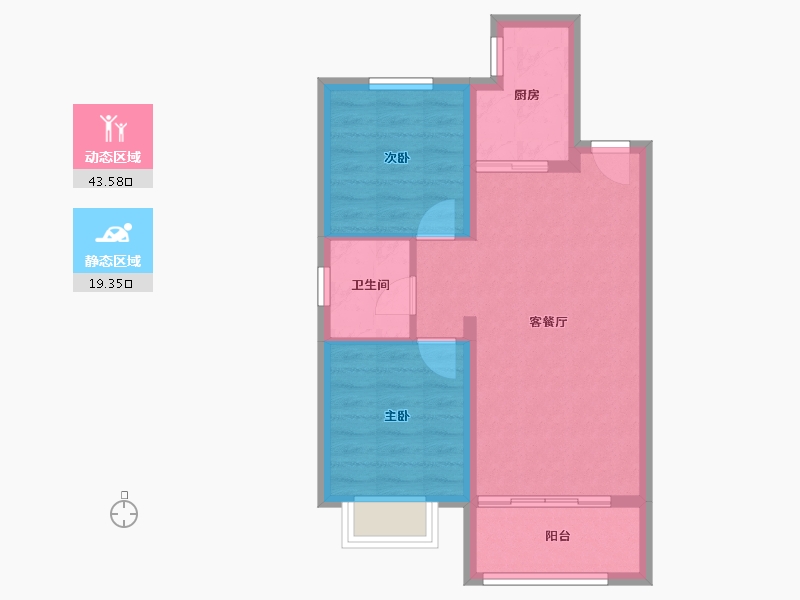 陕西省-榆林市-汇兴花园-56.24-户型库-动静分区